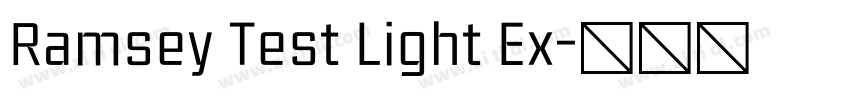 Ramsey Test Light Ex字体转换